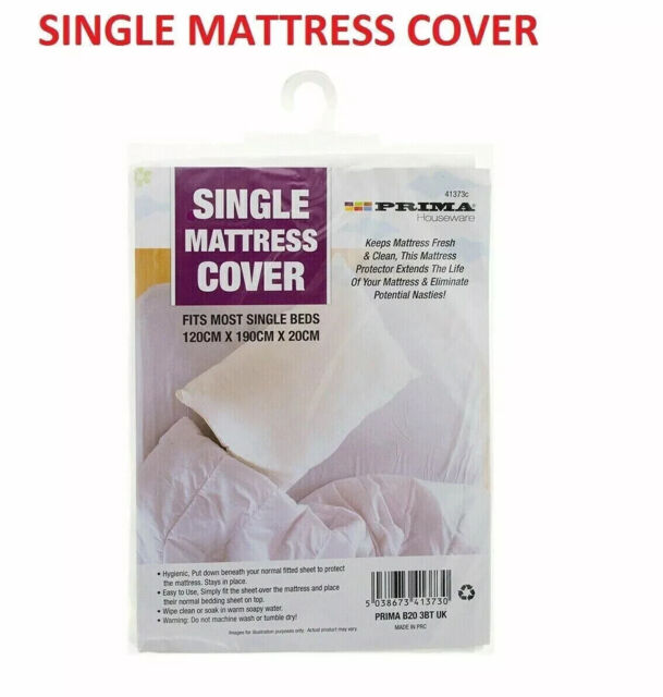 Fitted Mattress Protector Sheet Single Size Waterproof Vinyl L190 X