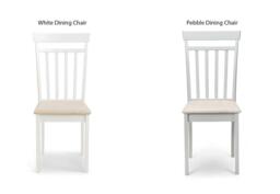 Julian Bowen Coast Soild Wood White And Pebble Dining Chair