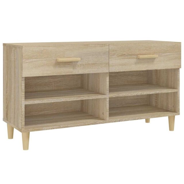Shoe Cabinet Sonoma Oak Engineered Wood Hallway Storage Cupboard