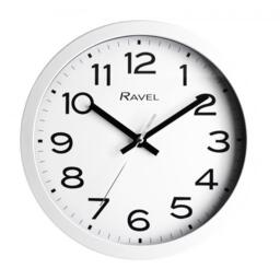 Ravel 25cm White Dial White Wall Clock R.wc.25.4