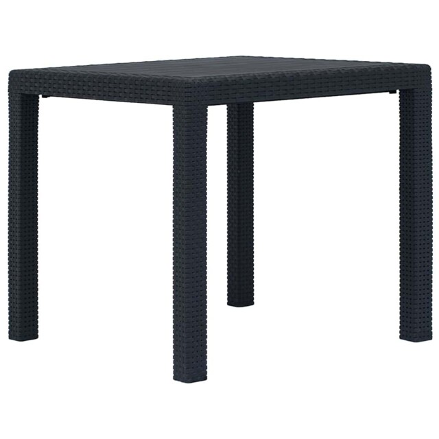 Garden Table Outdoor Table Balcony Dining Table Plastic Rattan Look