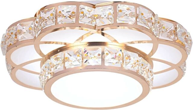 Crystal Ceiling Light, Plum Blossom Modern Light, White Acrylic 3