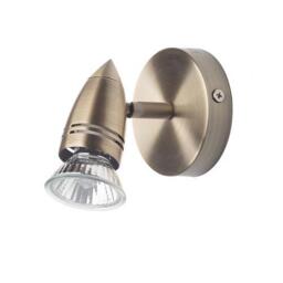 Litecraft Bullet Spotlight Antique Brass Wall Or Ceiling Gu10 1 Light