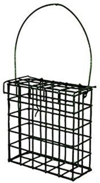 2x Wild Bird Food Fat Cake, Suet Block Holder Hanging Bird Feeders
