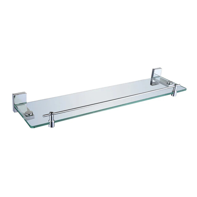 Rak Resort Glass Shelf Chromes Brackets Wall Mounted Bathroom