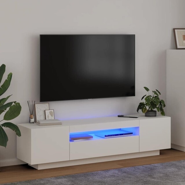Tv Cabinet With Led Lights Display Tv Stand Unit Living Room Storage