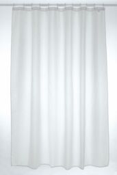 White Plain Polyester Shower Curtain 250 X 200cm