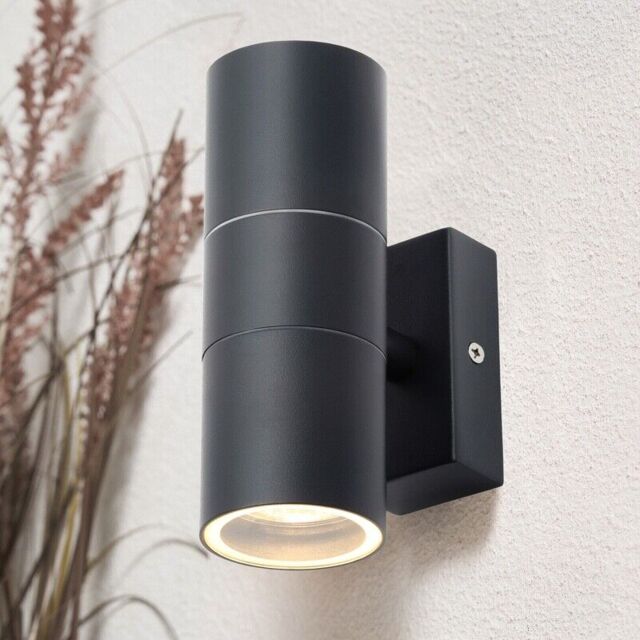 Forum Led Outdoor Mains Powered Ip44 Waterproof Rated Lights - Black