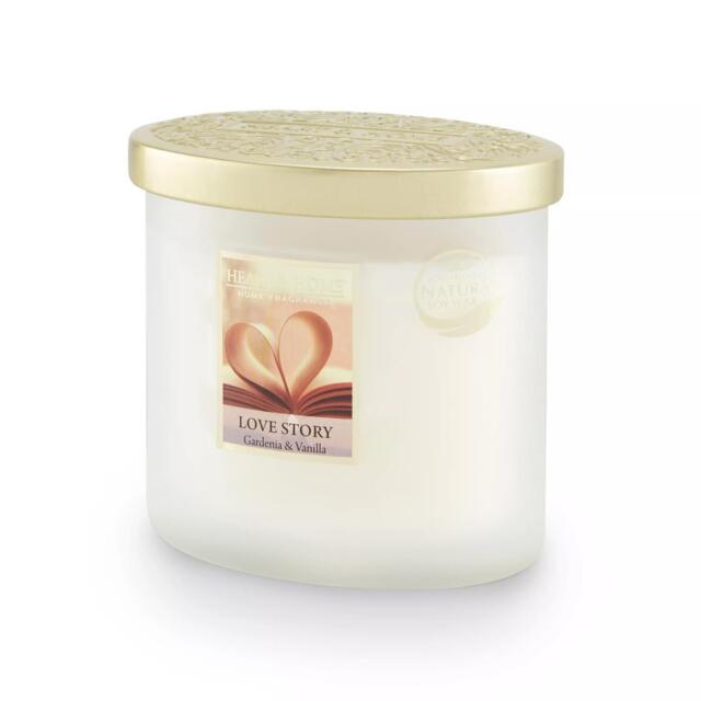 Heart And Home Soy Blend Ellipse 2-wick 220g Candle Love Story Vanilla