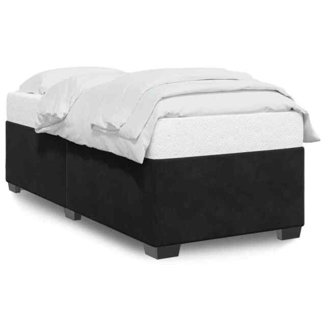 Bed Frame Black 90x190 Cm Single Velvet Vidaxl