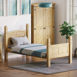 Corona 3ft Single Bed Frame Headbaord High Foot End Mexican Pine Wood
