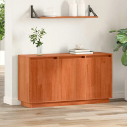 Sideboard Brown 111 X 34 X 60 Cm Solid Pine Wood Vidaxl