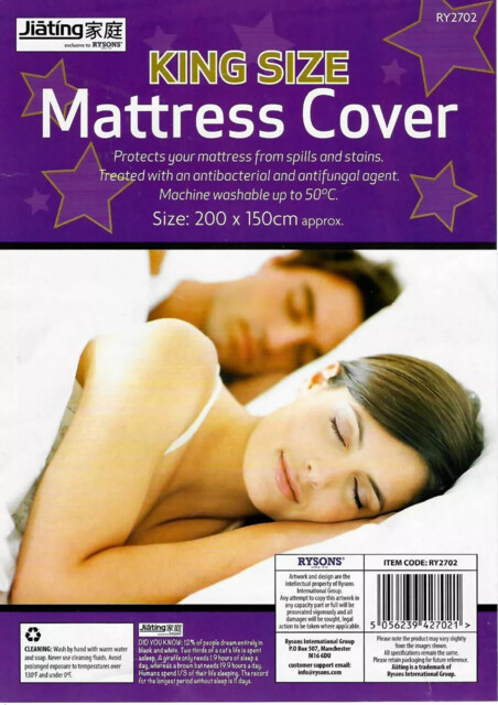 King Size Waterproof Mattress Protector Cover Fitted Wet Sheet Nursery