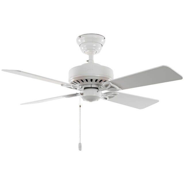 "107 Cm 42"" Traditional Ceiling Fan With Pull Cord Hunter Bayport White"