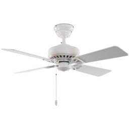"107 Cm 42"" Traditional Ceiling Fan With Pull Cord Hunter Bayport White"