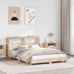 Bed Frame With Headboard 160x200 Cm Solid Wood Pine Vidaxl