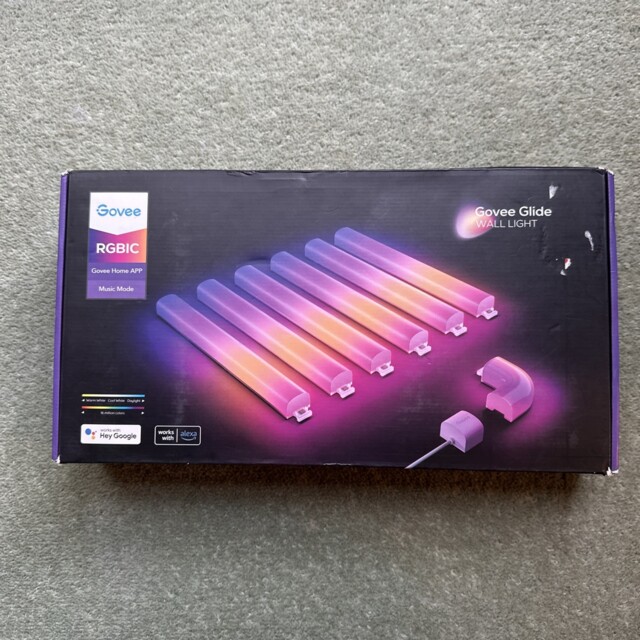Govee Glide Rgbic Smart Led Wall Light H6062 6+1 Rrp£99.99 - Fast