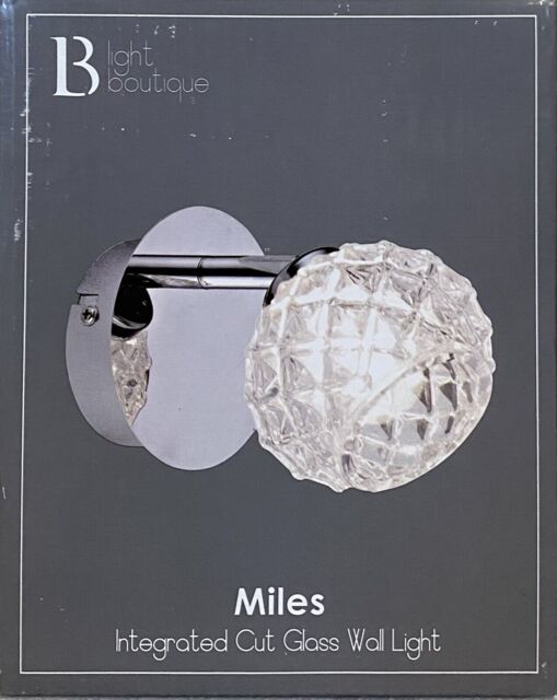 Bnib Miles Integrated Cut Glass Led Wall Light - By Light Boutique