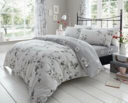 Birdie Blossom Flower Duvet Cover Set Quilt Reversible With Pillow