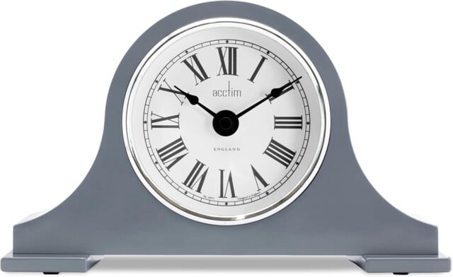 Acctim Aston Grey Napoleon Battery Mantel Clock Harston 36967 -
