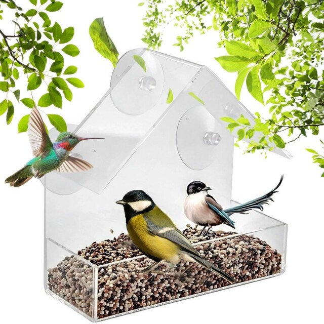 Ramâ® Window Bird Feeder Bird House Acrylic Window Bird Feeder With