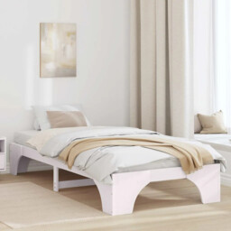 Bed Frame White 207 X 97 X 30 Cm Solid Pine Wood Vidaxl