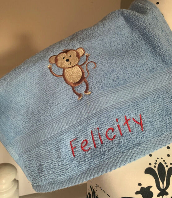 Monkey Towel - Personalised - Flannel / Hand Towel / Bath Towel