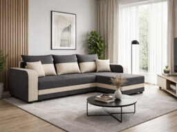 Convertible L-shaped Universal Corner Sofa Bed Jumbo With Storage