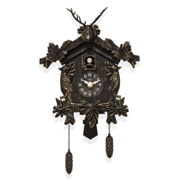 Acctim Lindau Antique Bronze Effect Cuckoo Clock Analogue 28368 &