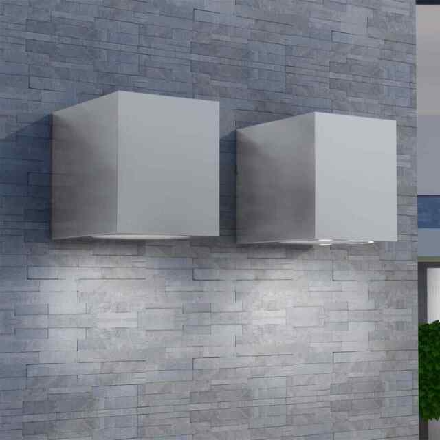 Cube Outdoor Wall Lights 2 Pcs Vidaxl