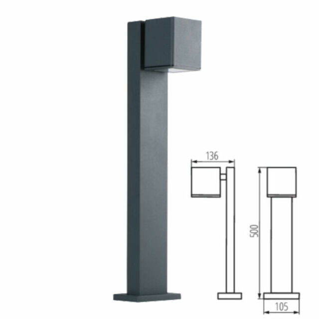 Kanlux Ip44 Outdoor Wall Surface Ground Bollard Walkway Garden Gu10