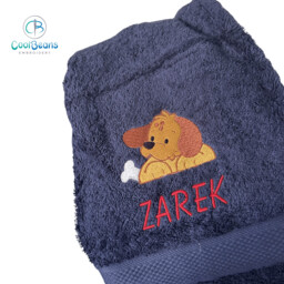 Dog Puppy Towel - Personalised - Flannel / Hand Towel / Bath Towel