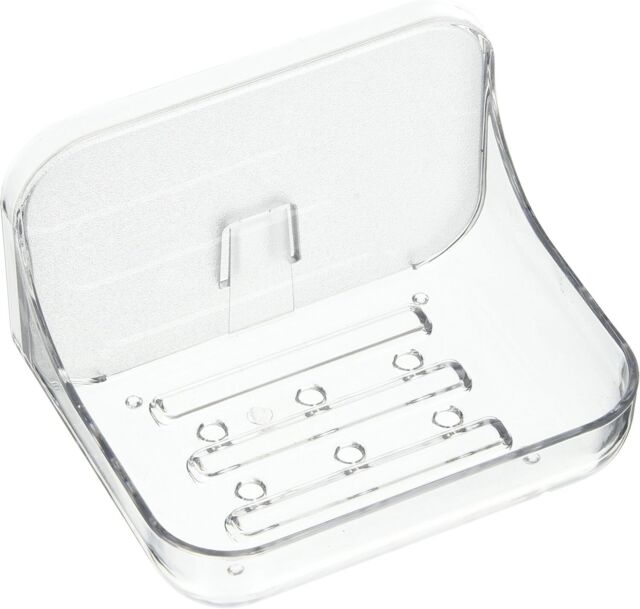 Addis 517872 Invisifix Bathroom Soap Dish Holder, Translucent, 9.5 X