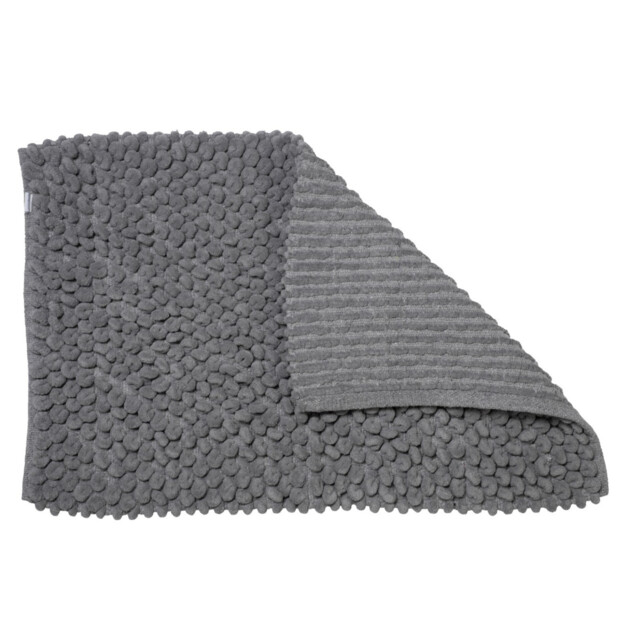 Croydex Anti-slip Bath Mat Grey Machine Washable Soft Rug 80 X 50cm