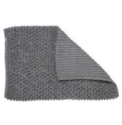 Croydex Anti-slip Bath Mat Grey Machine Washable Soft Rug 80 X 50cm