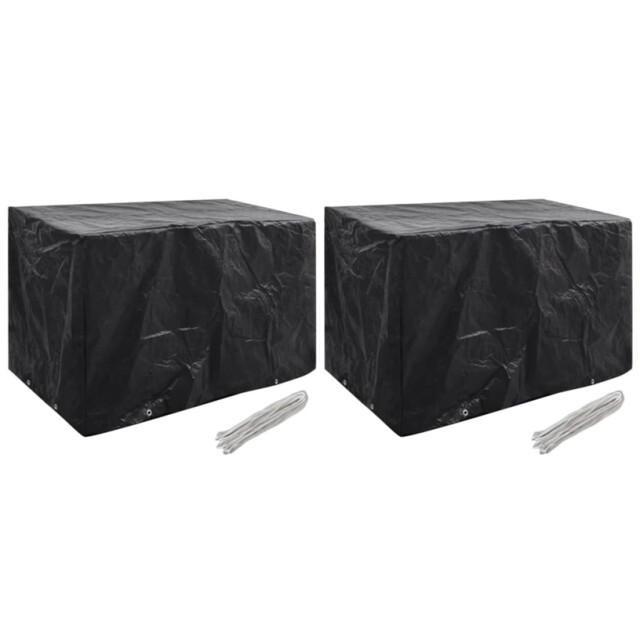 Garden Furniture Cover Black 140x70x90cm Pe Heavy Duty Uv