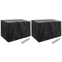 Garden Furniture Cover Black 140x70x90cm Pe Heavy Duty Uv