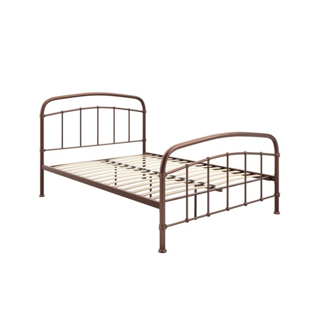 5ft Halston Kingsize Copper Metal Bed Frame-113x161x210 Cm Free