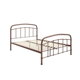 5ft Halston Kingsize Copper Metal Bed Frame-113x161x210 Cm Free
