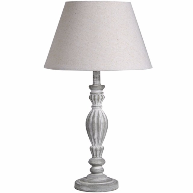 Hill Interiors Aegina Table Lamp (uk Plug)one Size Light Grey/beige