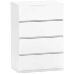 Homcom Bedroom Chest Of Drawers, 4 Drawers Dresser, Drawer Unit, White