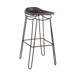 Artisan Style Genuine Leather Bar Stools Handmade Stitching Hair Pin