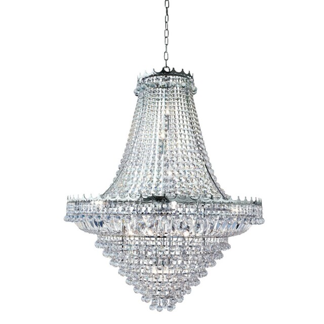 19 Lights Chrome Frame Ceiling Fitting Chandelier Light With Trimmed