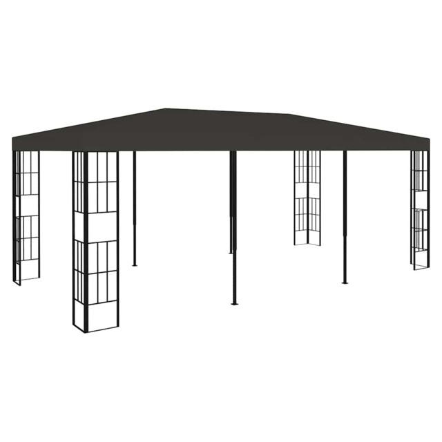 Gazebo 3x6m Anthracite Polyester Steel Vented Canopy Party Tent