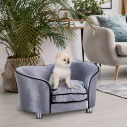 Dog Sofa Pet Chair Kitten Puppy Couch For Miniature Dog W/ Soft