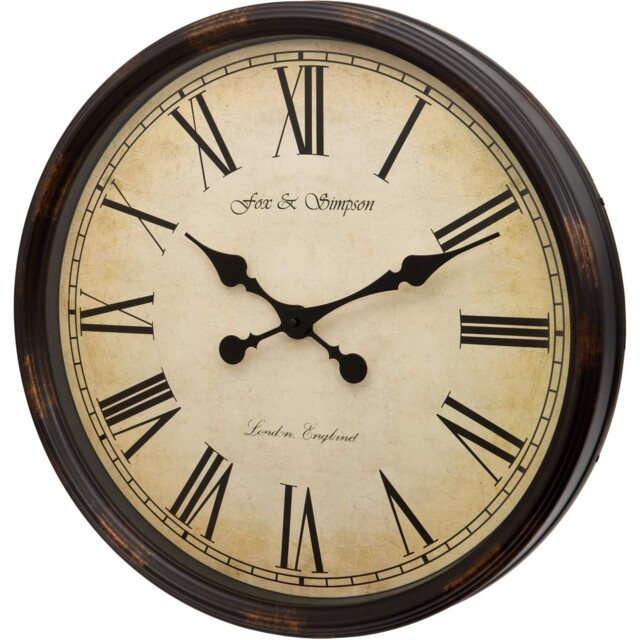 50cm Large Wall Clock Grand Central Station Roman Numerals In Black -
