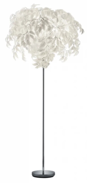 Floor Light Silver Leavy 3 Chrome White Leaves Dia.700mm Trio