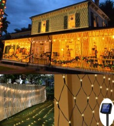 200 Led Solar Net Light 3m X 2m Mesh Fairy String Lights 8 Modes