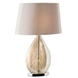 Table Light Gold Kew Tinted Glass Mink Endon Kew-tlgo