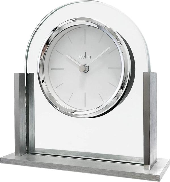 Acctim Wootton Clear Mantel Polished Metal Arched Glass Traditional